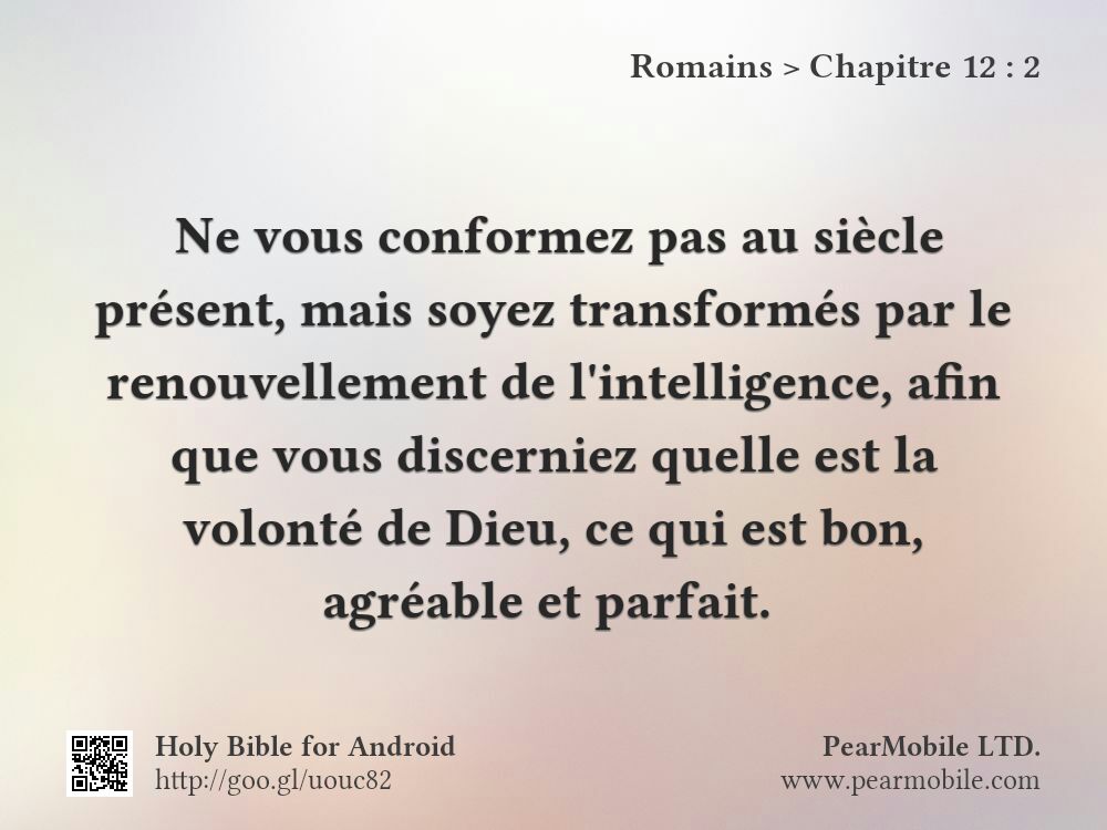Romains, Chapitre 12:2